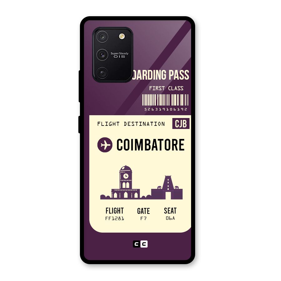 Coimbatore Boarding Pass Glass Back Case for Galaxy S10 Lite