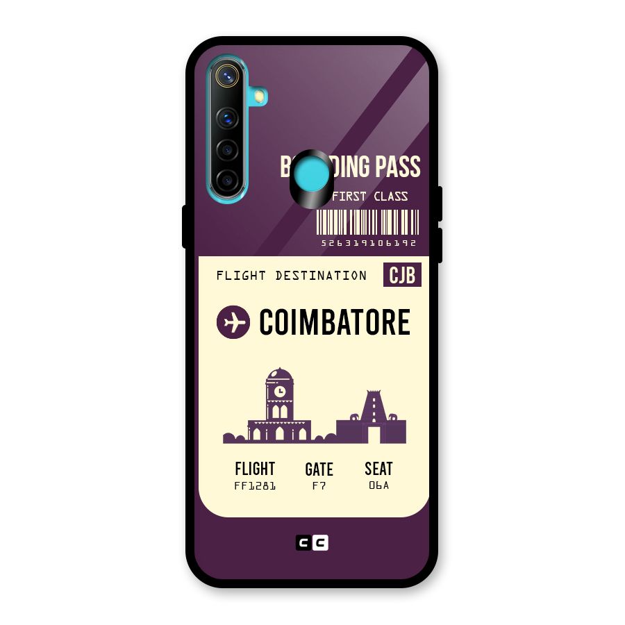 Coimbatore Boarding Pass Glass Back Case for Realme 5