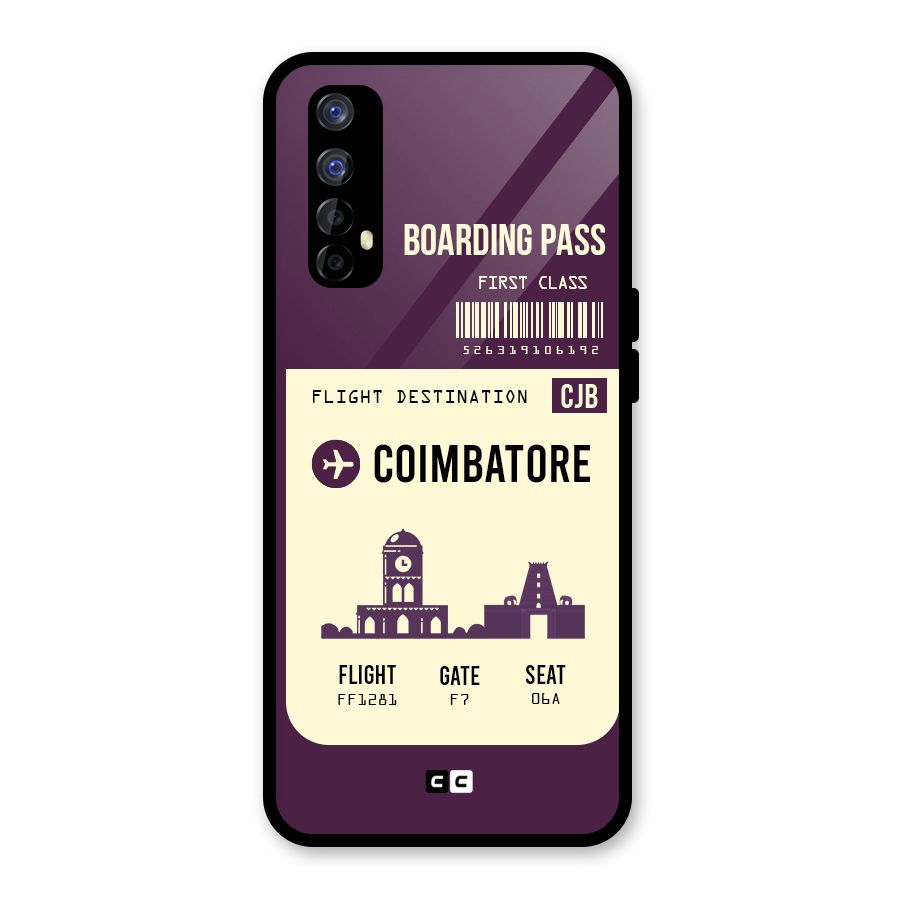 Coimbatore Boarding Pass Glass Back Case for Realme Narzo 20 Pro