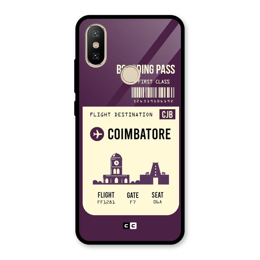 Coimbatore Boarding Pass Glass Back Case for Redmi A2