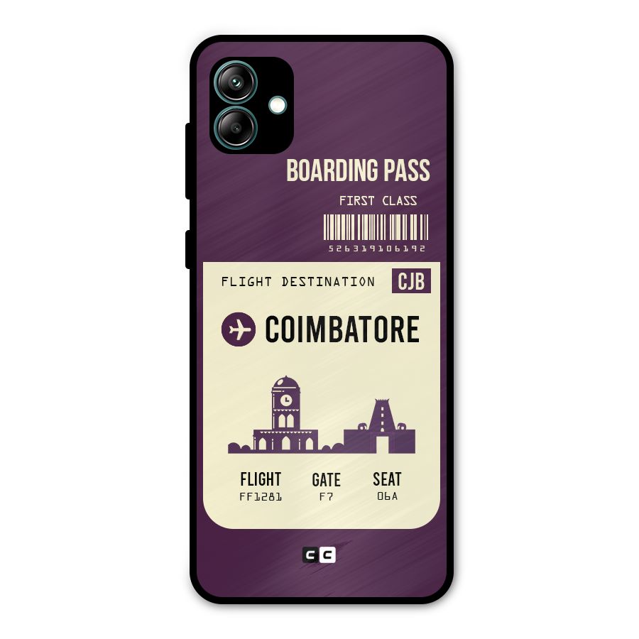 Coimbatore Boarding Pass Metal Back Case for Galaxy A04