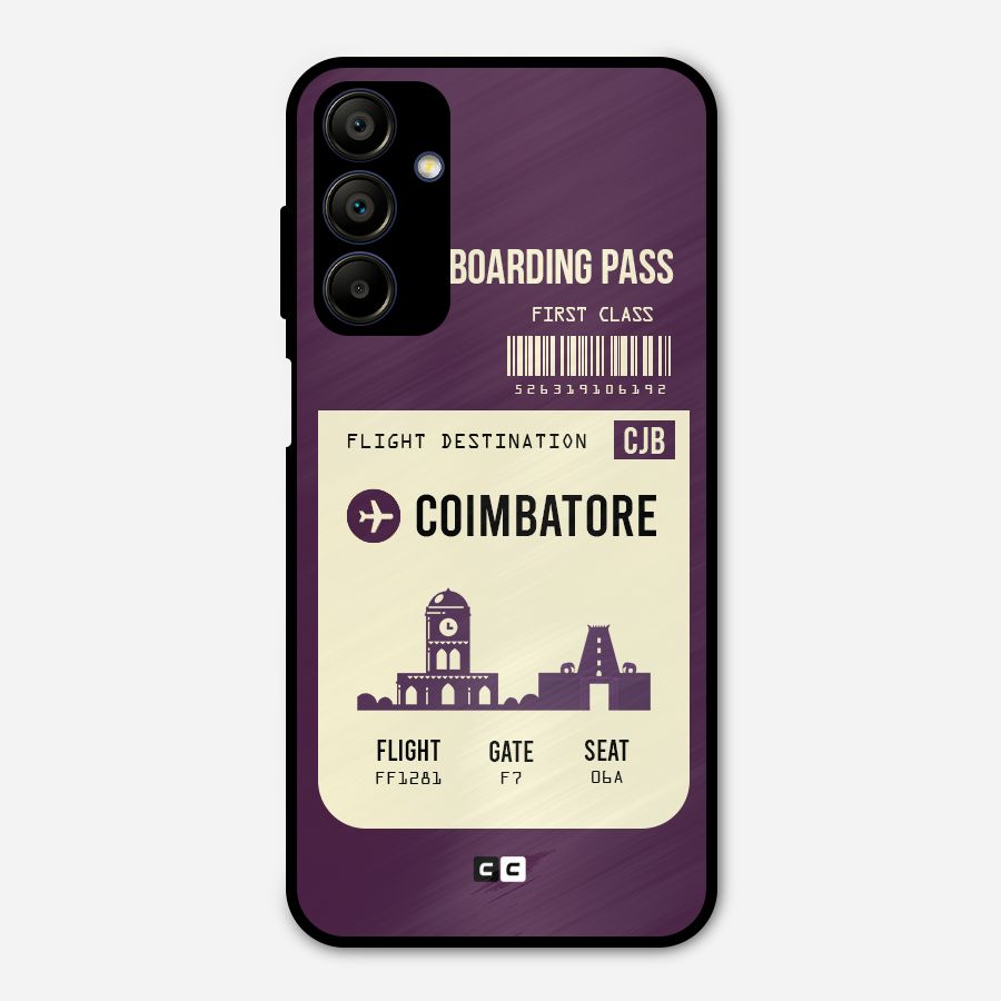 Coimbatore Boarding Pass Metal Back Case for Galaxy A15 5G