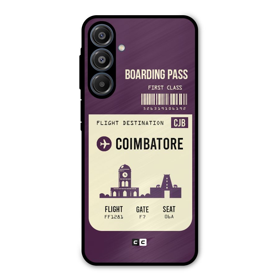 Coimbatore Boarding Pass Metal Back Case for Galaxy A16 5G