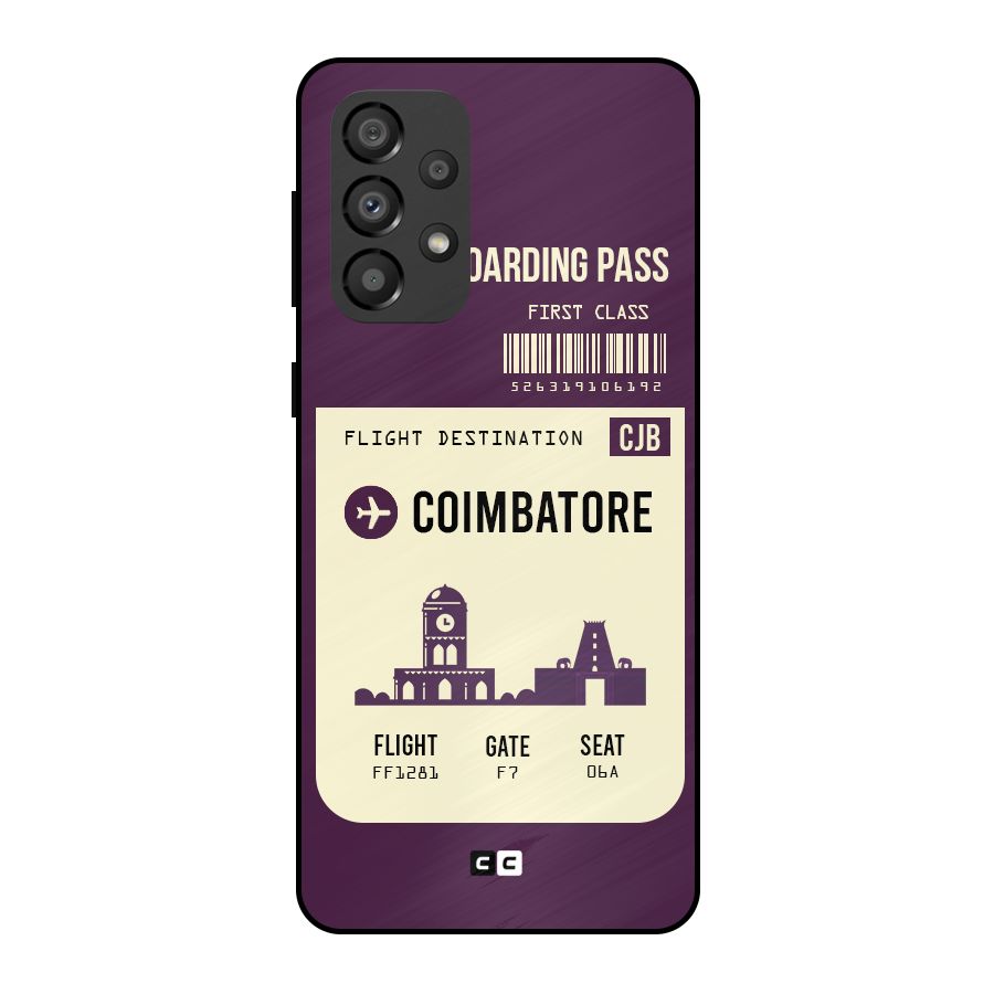 Coimbatore Boarding Pass Metal Back Case for Galaxy A33 5G
