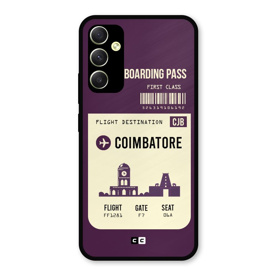 Coimbatore Boarding Pass Metal Back Case for Galaxy A34