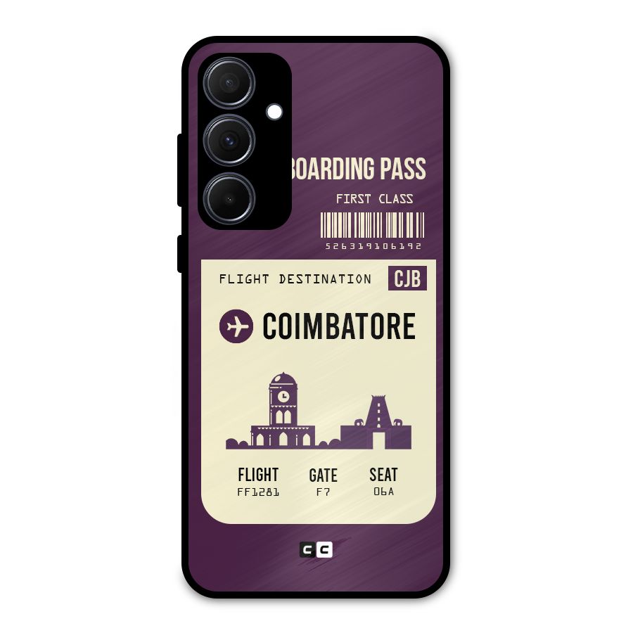 Coimbatore Boarding Pass Metal Back Case for Galaxy A35