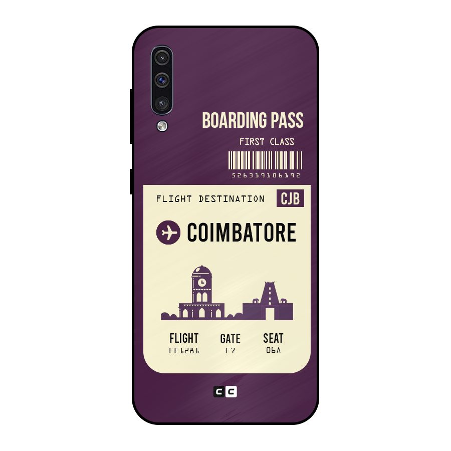 Coimbatore Boarding Pass Metal Back Case for Galaxy A50
