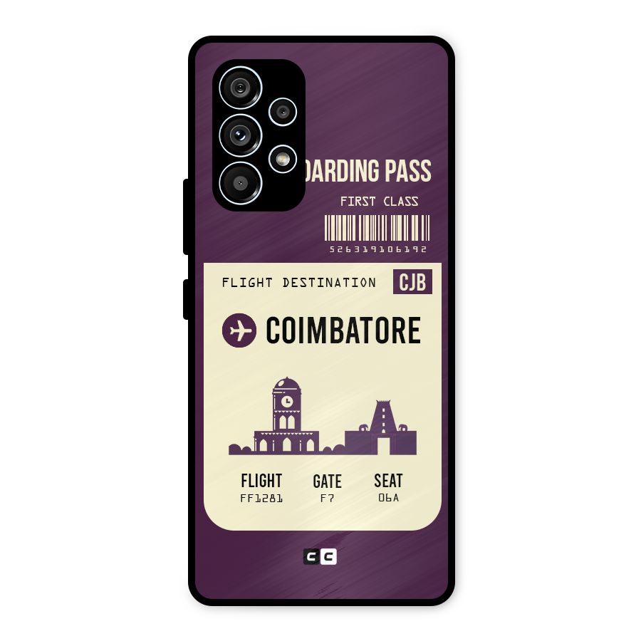 Coimbatore Boarding Pass Metal Back Case for Galaxy A53 5G
