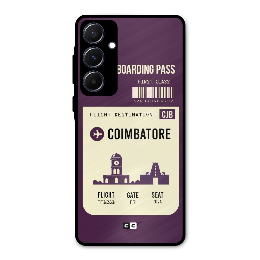 Coimbatore Boarding Pass Metal Back Case for Galaxy A55