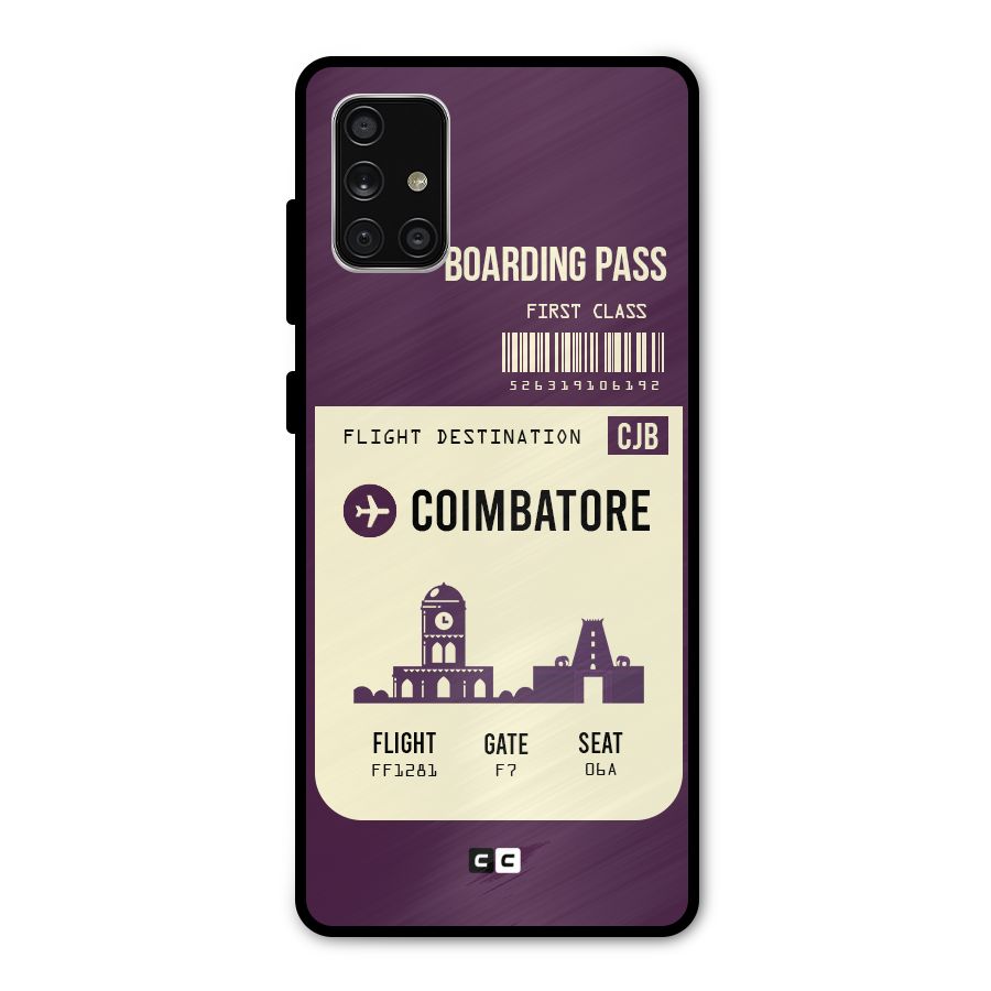 Coimbatore Boarding Pass Metal Back Case for Galaxy A71
