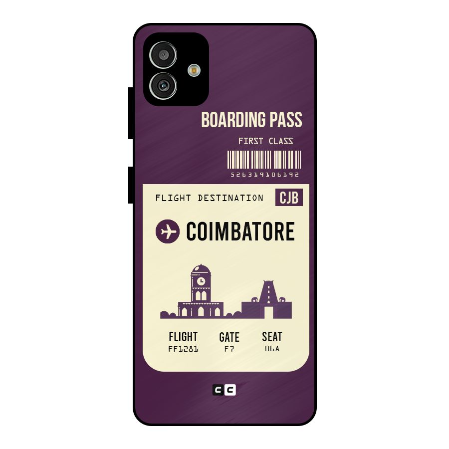 Coimbatore Boarding Pass Metal Back Case for Galaxy M13 5G