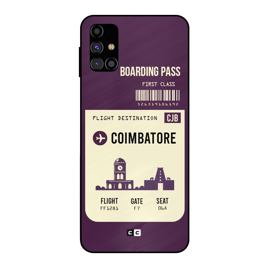 Coimbatore Boarding Pass Metal Back Case for Galaxy M31s