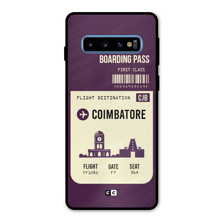 Coimbatore Boarding Pass Metal Back Case for Galaxy S10