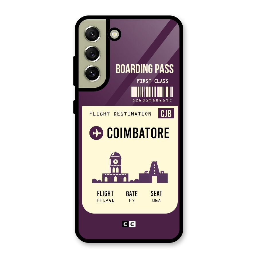 Coimbatore Boarding Pass Metal Back Case for Galaxy S21 FE 5G (2023)