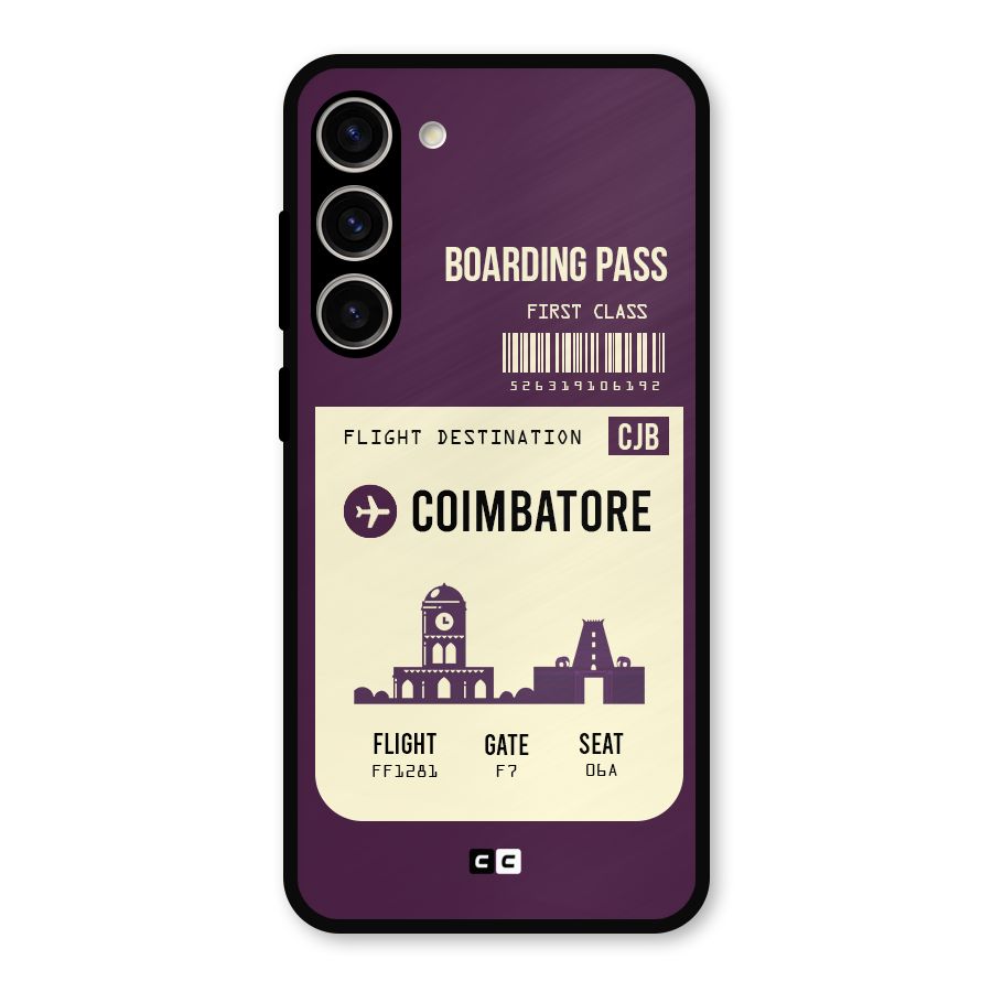 Coimbatore Boarding Pass Metal Back Case for Galaxy S23 Plus
