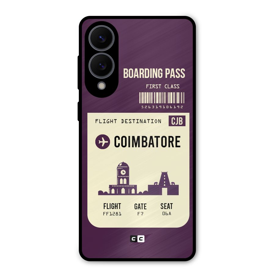 Coimbatore Boarding Pass Metal Back Case for Galaxy S25 Edge
