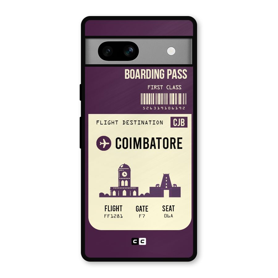 Coimbatore Boarding Pass Metal Back Case for Google Pixel 7a