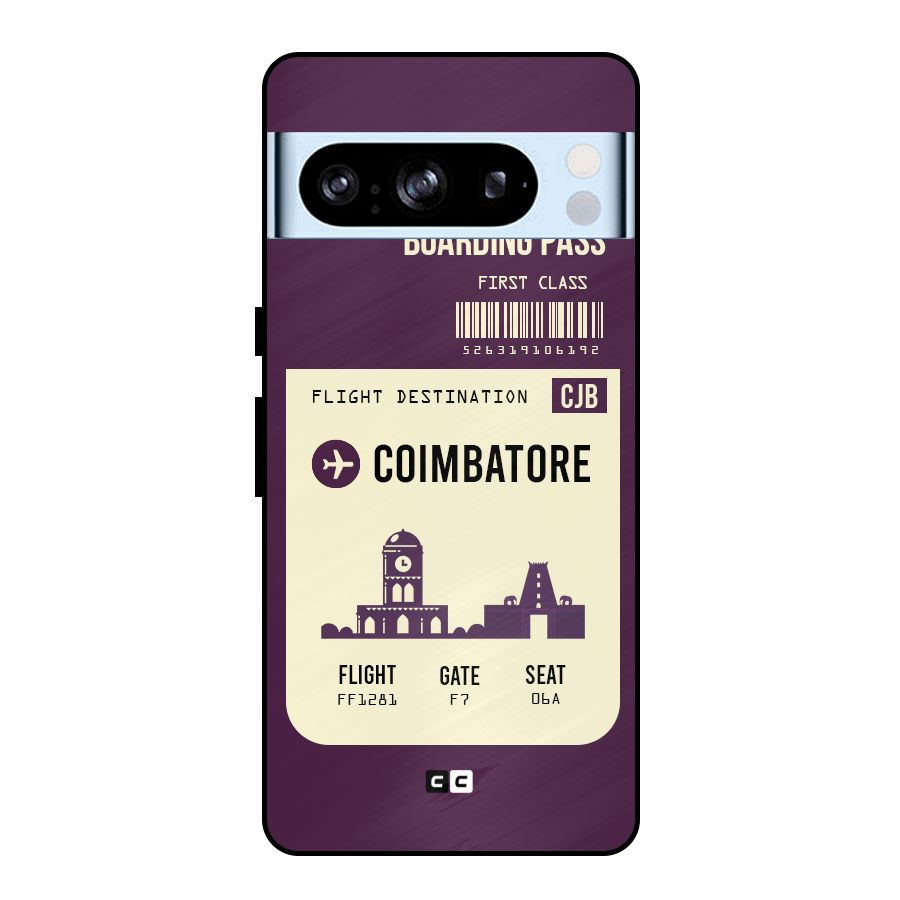 Coimbatore Boarding Pass Metal Back Case for Google Pixel 8 Pro