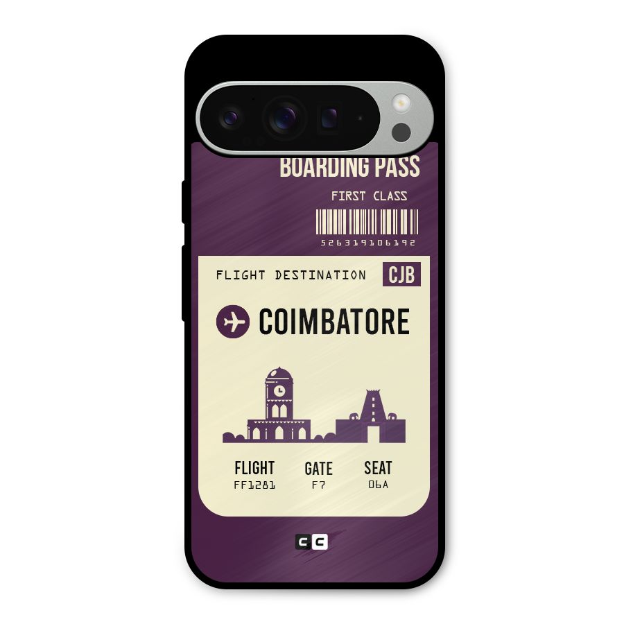 Coimbatore Boarding Pass Metal Back Case for Google Pixel 9 Pro XL
