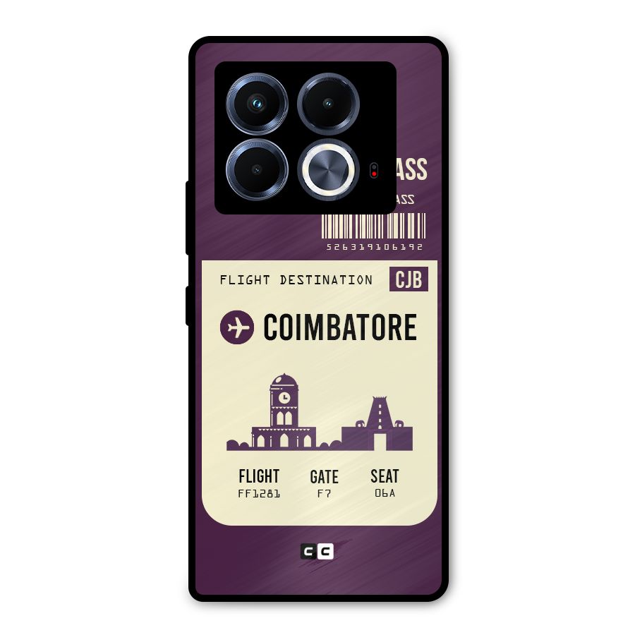 Coimbatore Boarding Pass Metal Back Case for Infinix Note 40 5G