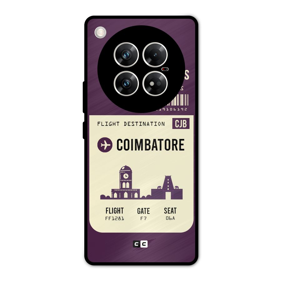Coimbatore Boarding Pass Metal Back Case for Infinix Zero 40 5G