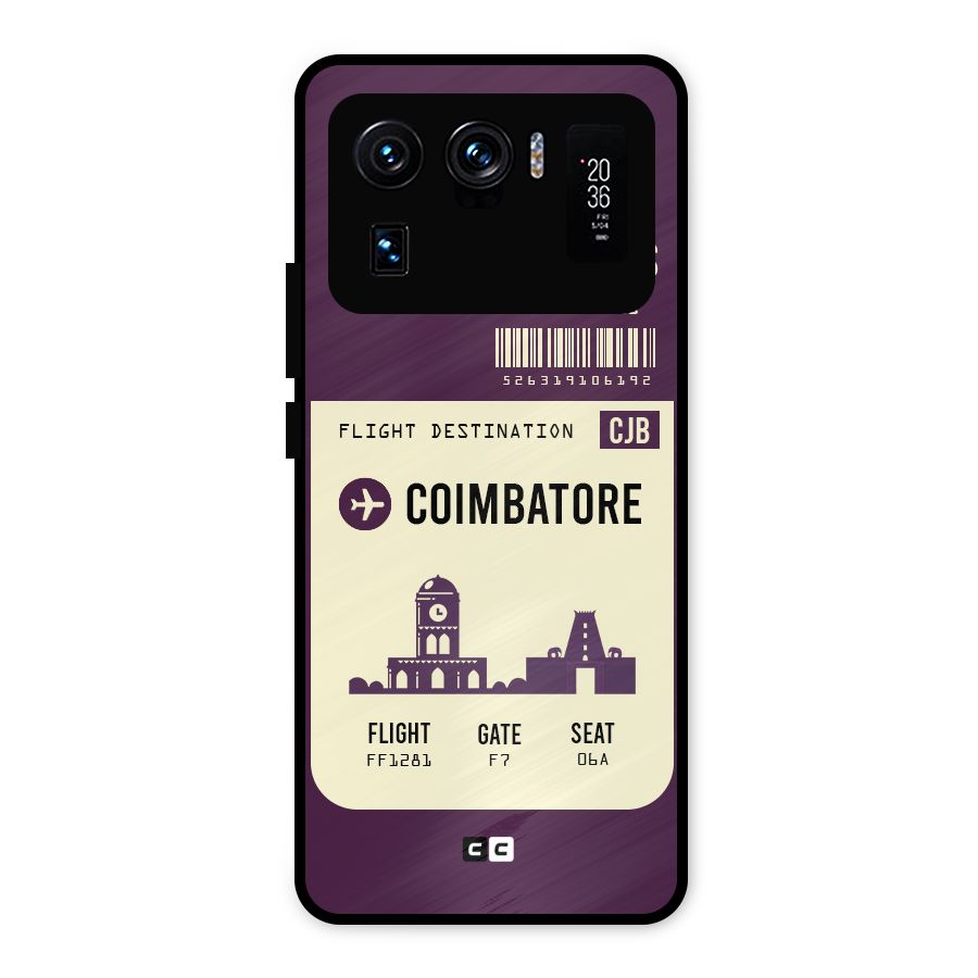 Coimbatore Boarding Pass Metal Back Case for Mi 11 Ultra