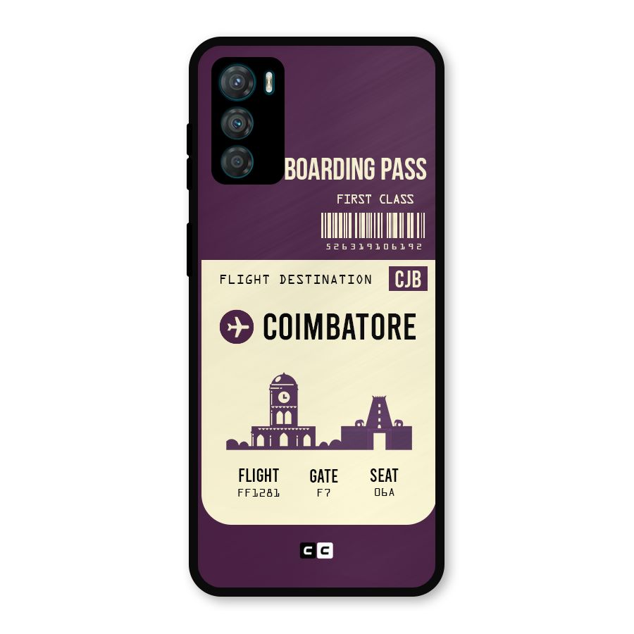 Coimbatore Boarding Pass Metal Back Case for Moto G42