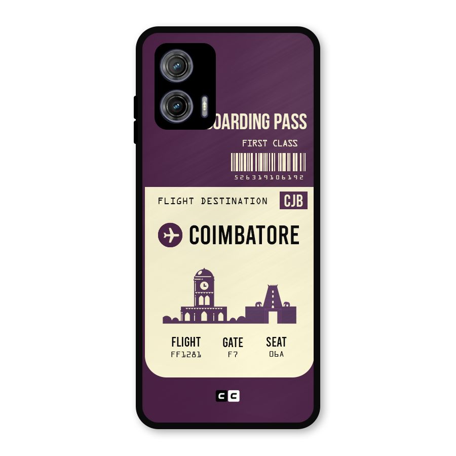 Coimbatore Boarding Pass Metal Back Case for Moto G73