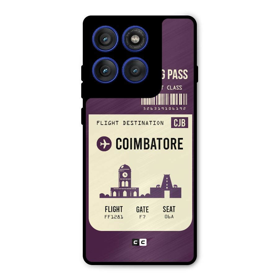 Coimbatore Boarding Pass Metal Back Case for Motorola Edge 60 Pro
