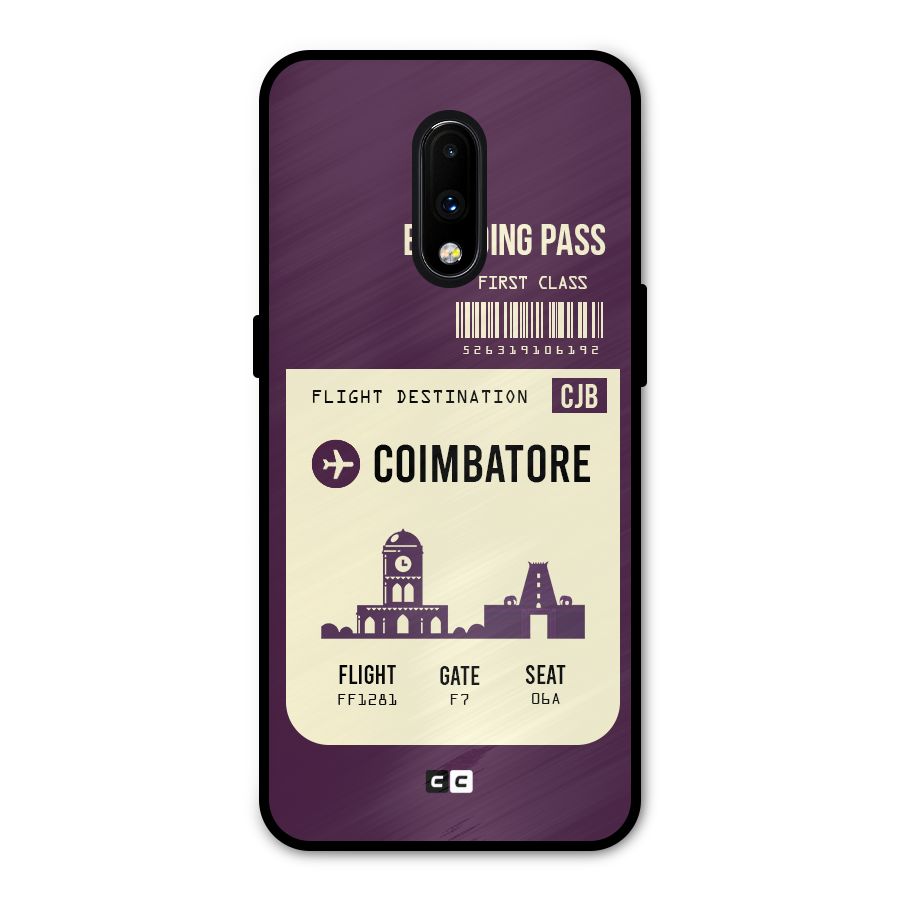 Coimbatore Boarding Pass Metal Back Case for OnePlus 7