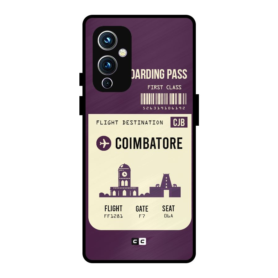 Coimbatore Boarding Pass Metal Back Case for OnePlus 9