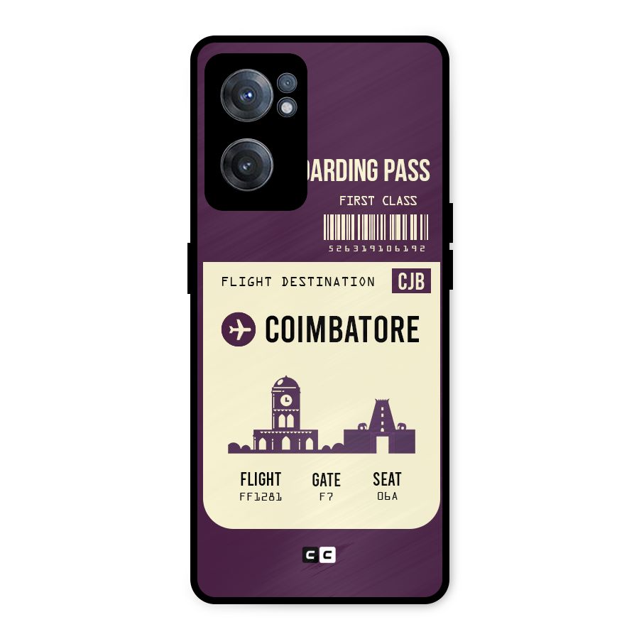Coimbatore Boarding Pass Metal Back Case for OnePlus Nord CE 2 5G