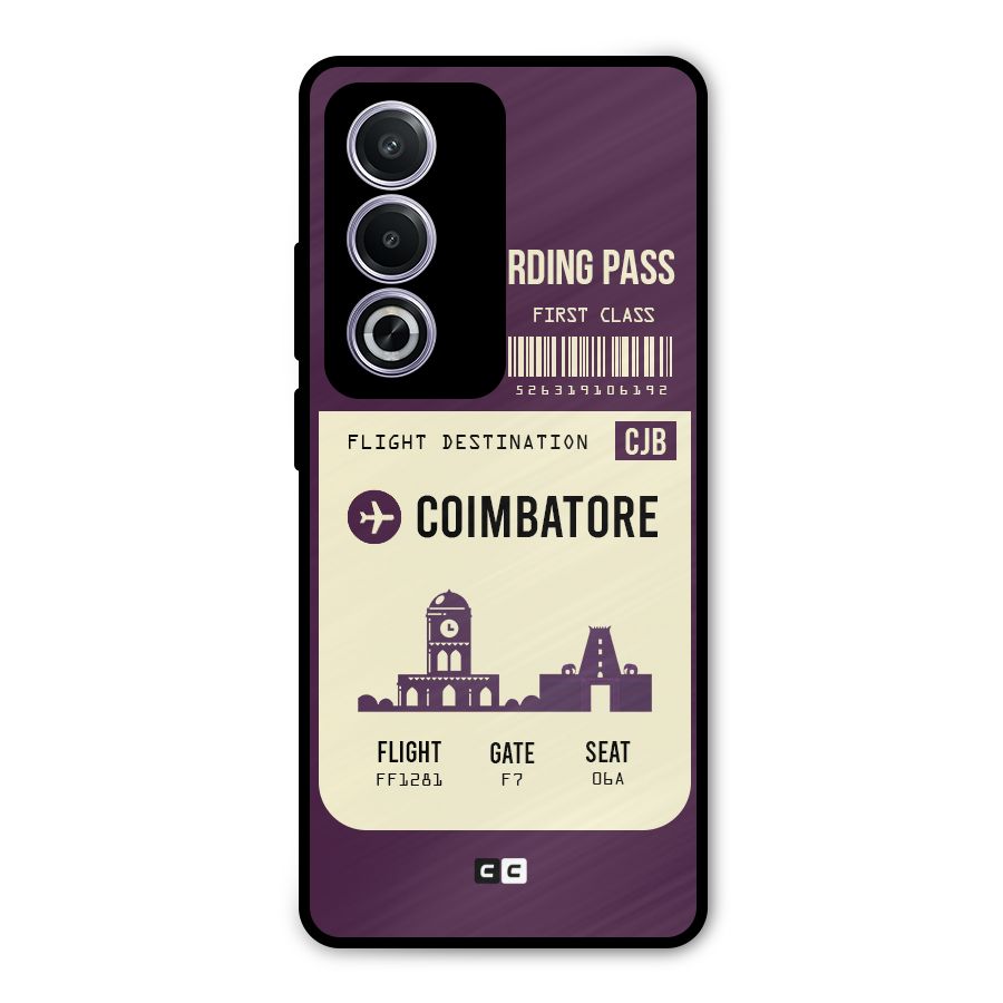 Coimbatore Boarding Pass Metal Back Case for Oppo A3 Pro
