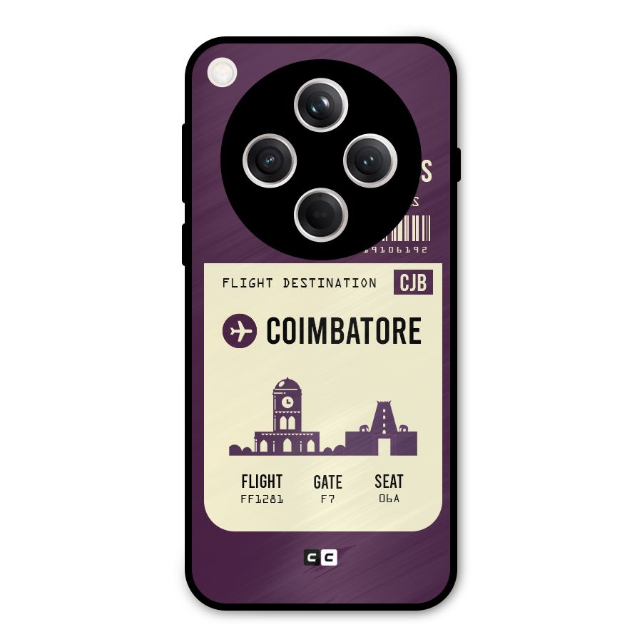 Coimbatore Boarding Pass Metal Back Case for Oppo Find X8