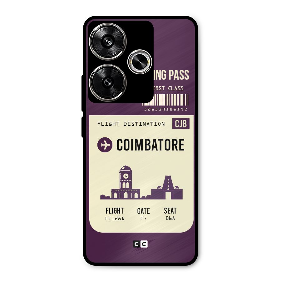 Coimbatore Boarding Pass Metal Back Case for Poco F6