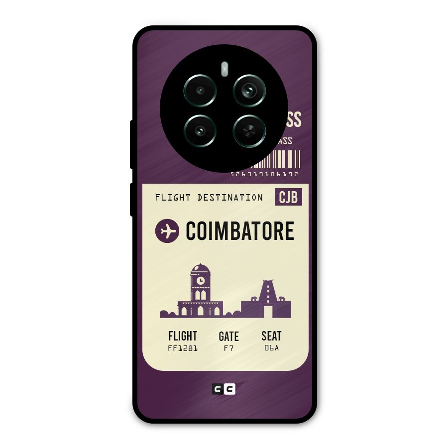 Coimbatore Boarding Pass Metal Back Case for Realme 12 Plus