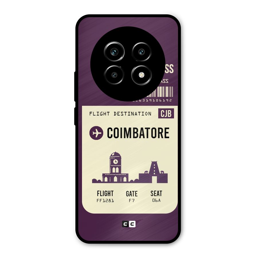 Coimbatore Boarding Pass Metal Back Case for Realme 14 Pro Lite