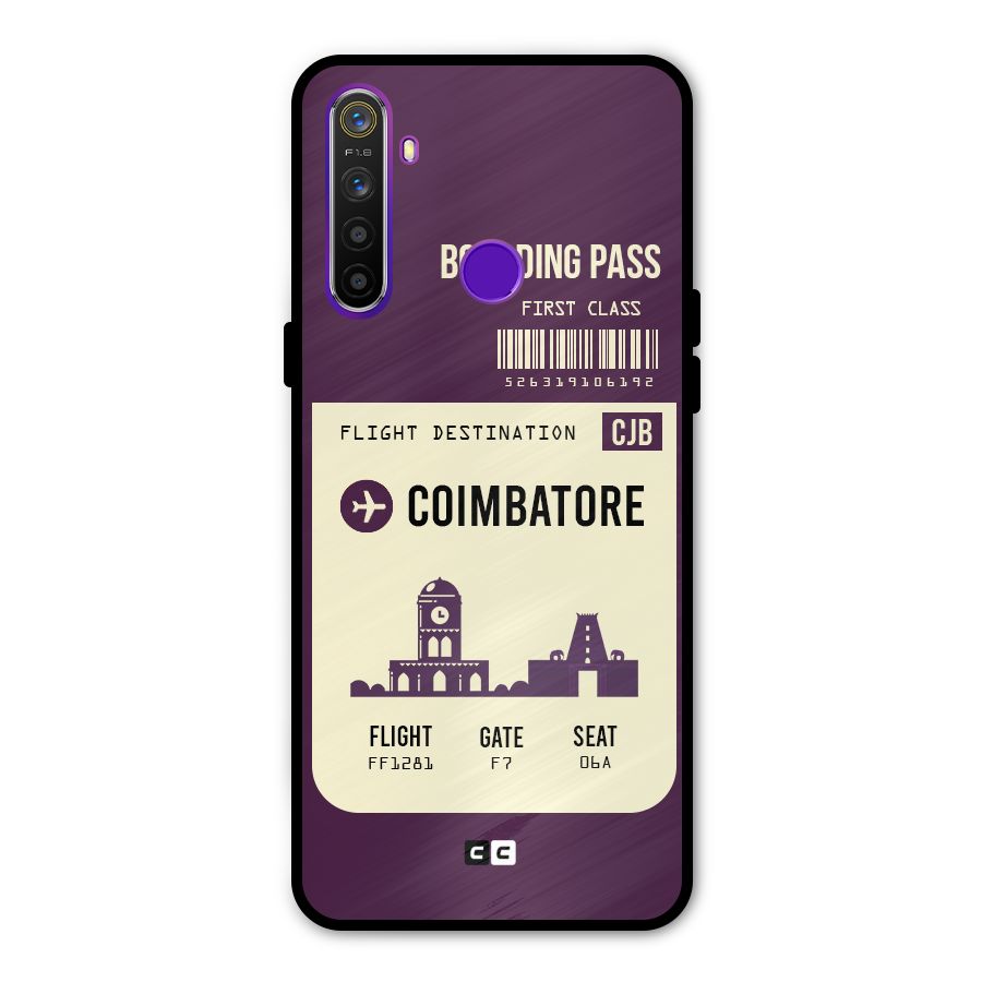 Coimbatore Boarding Pass Metal Back Case for Realme 5i