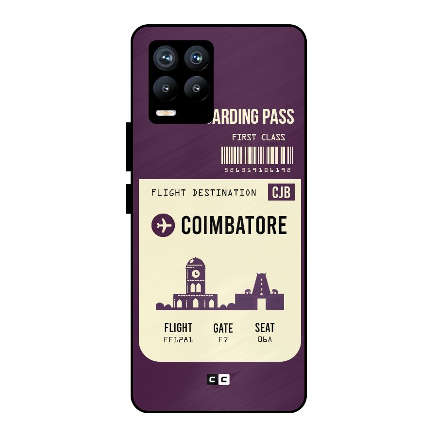 Coimbatore Boarding Pass Metal Back Case for Realme 8 Pro