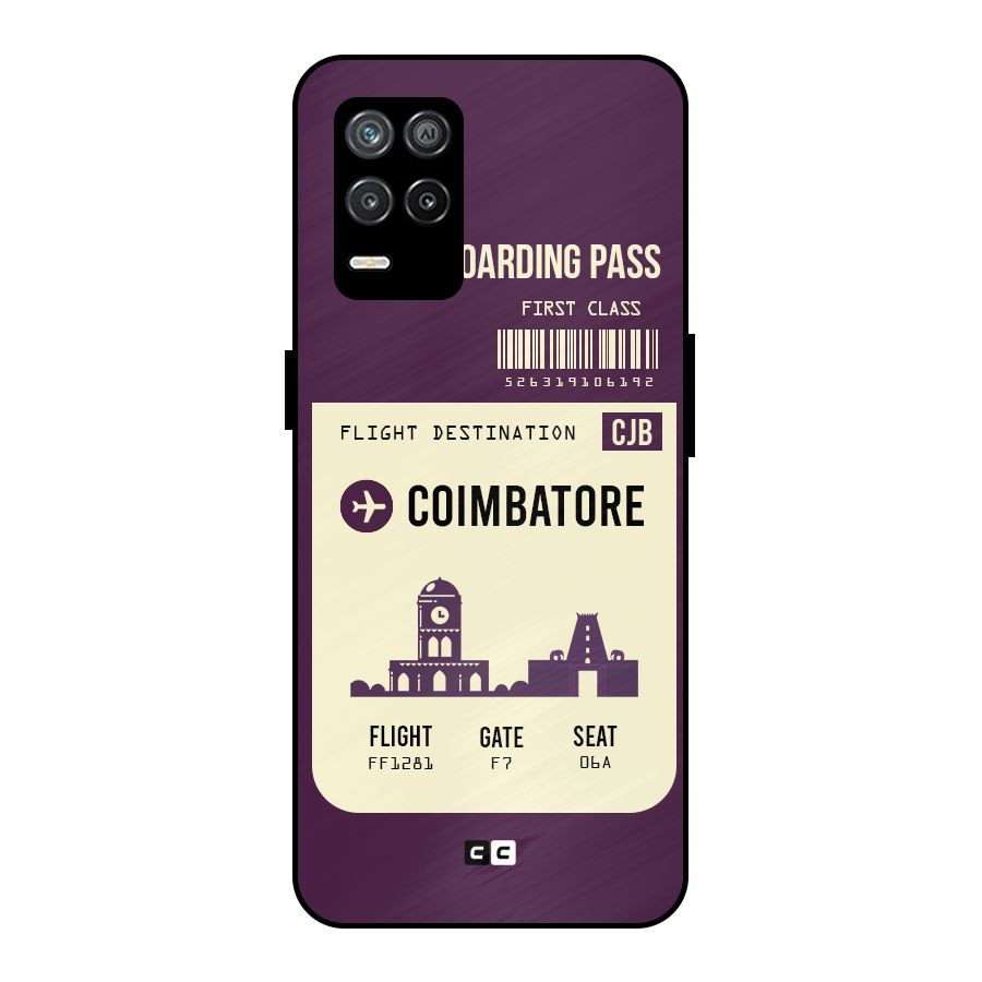 Coimbatore Boarding Pass Metal Back Case for Realme 8s 5G