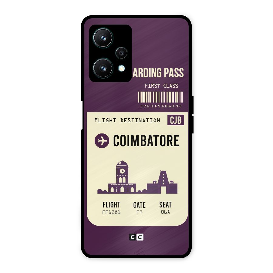Coimbatore Boarding Pass Metal Back Case for Realme 9 Pro 5G