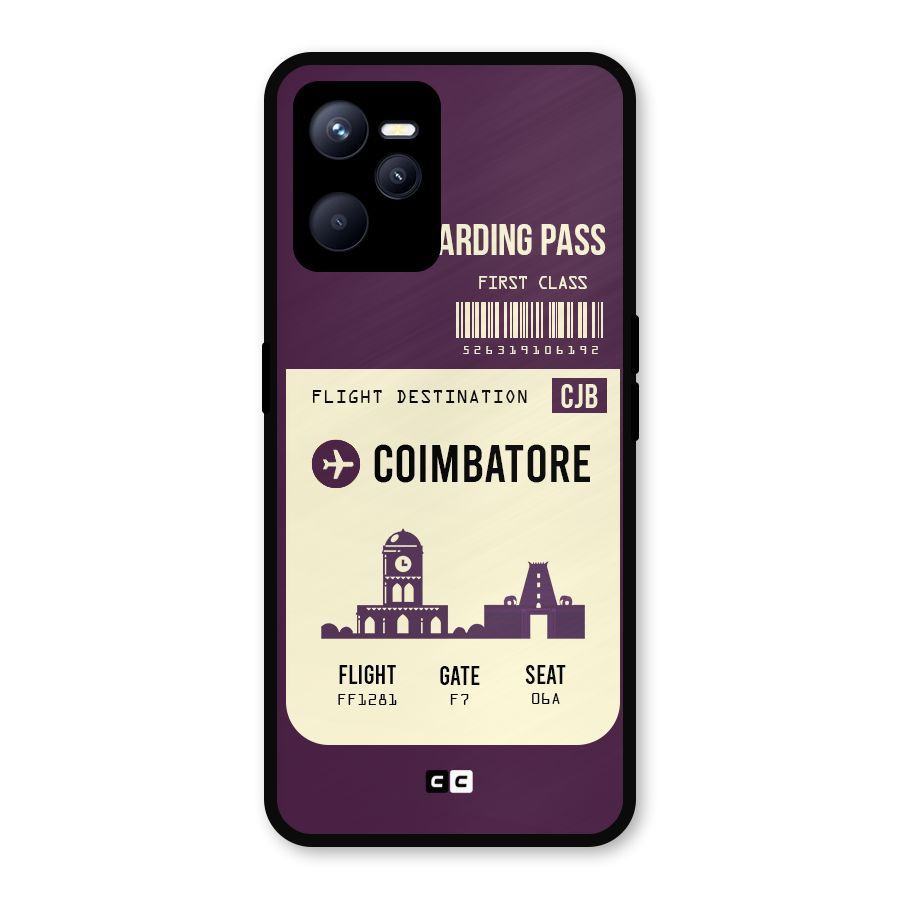 Coimbatore Boarding Pass Metal Back Case for Realme C35