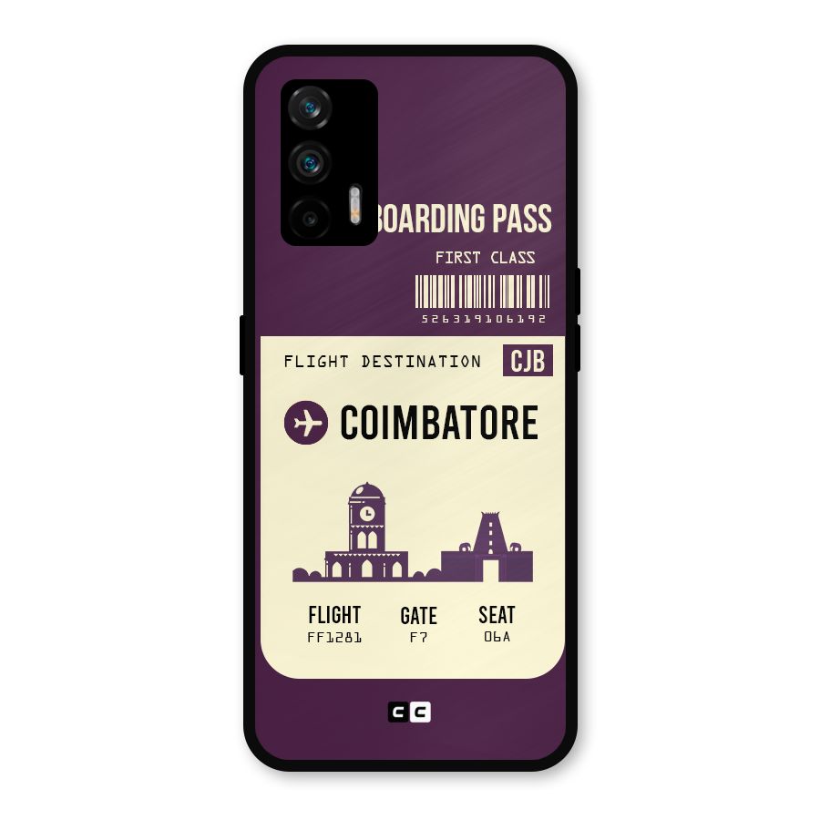 Coimbatore Boarding Pass Metal Back Case for Realme GT 5G