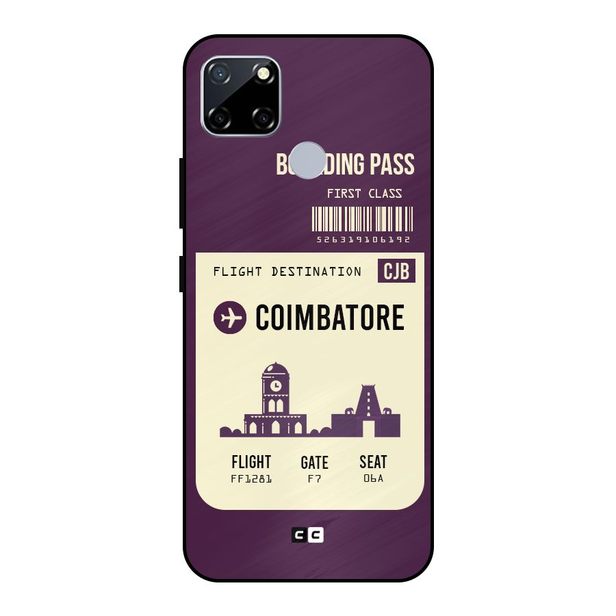 Coimbatore Boarding Pass Metal Back Case for Realme Narzo 20