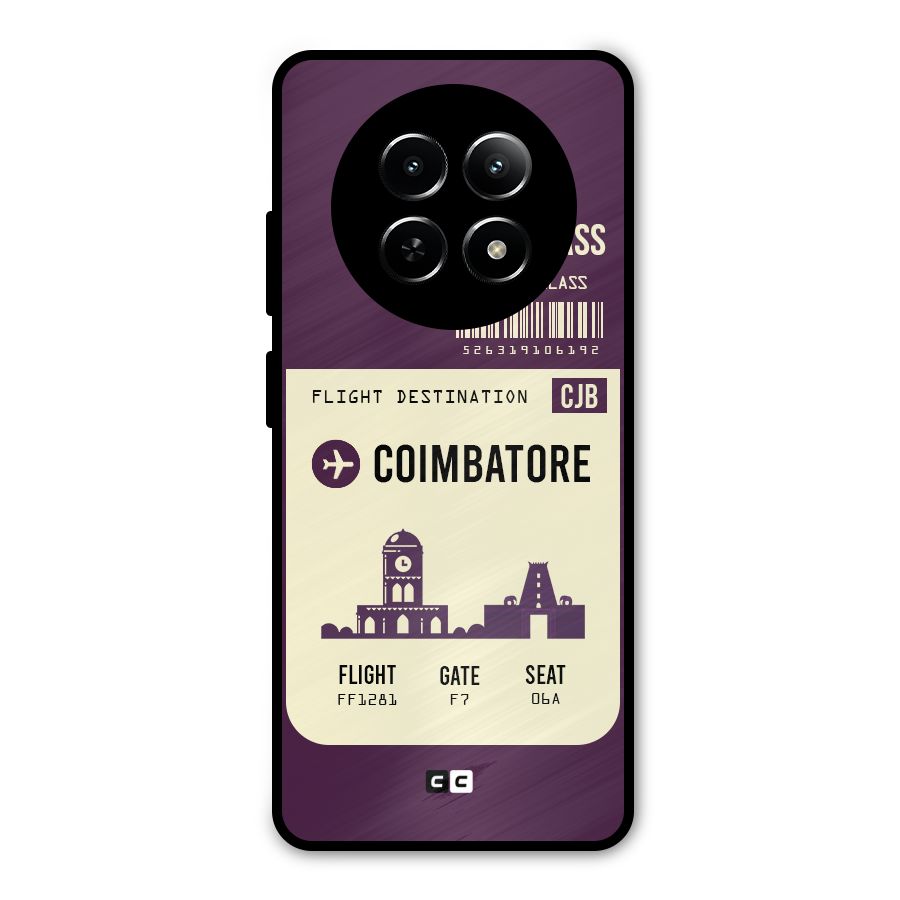 Coimbatore Boarding Pass Metal Back Case for Realme Narzo 70x 5G