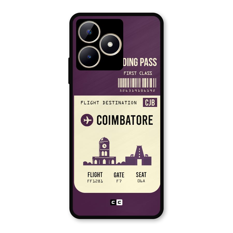 Coimbatore Boarding Pass Metal Back Case for Realme Narzo N53