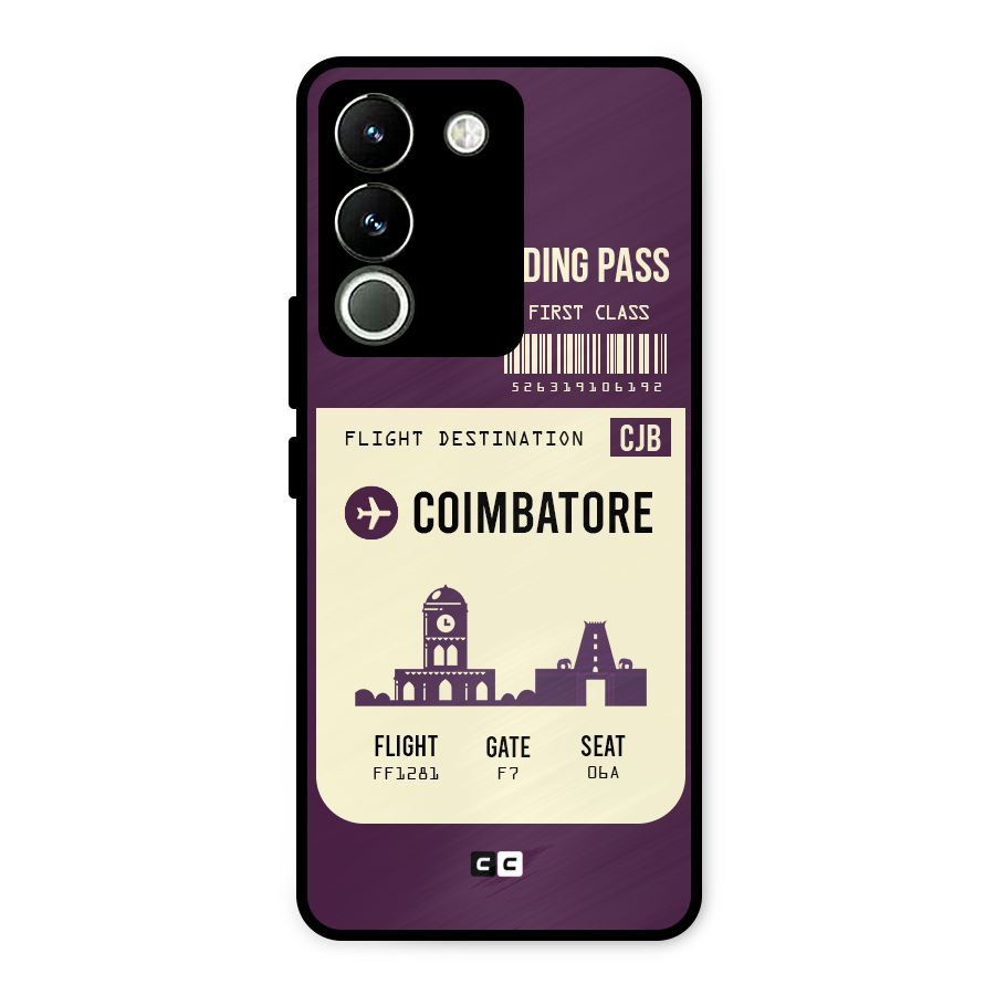 Coimbatore Boarding Pass Metal Back Case for Vivo Y200