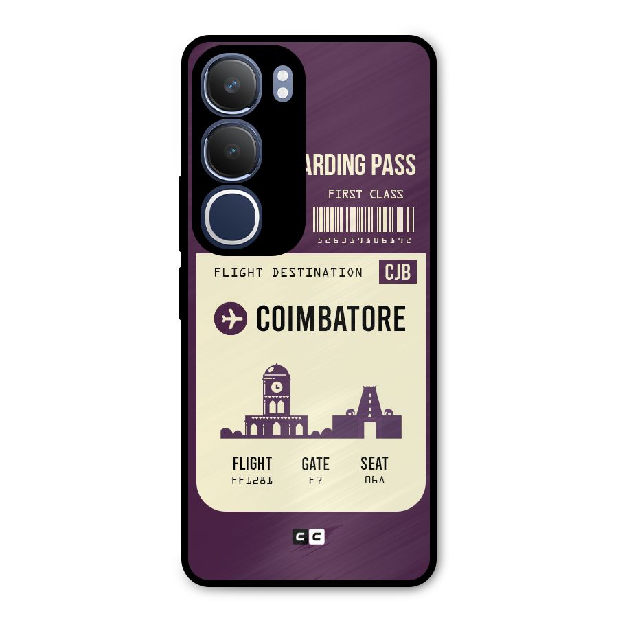 Coimbatore Boarding Pass Metal Back Case for Vivo Y29