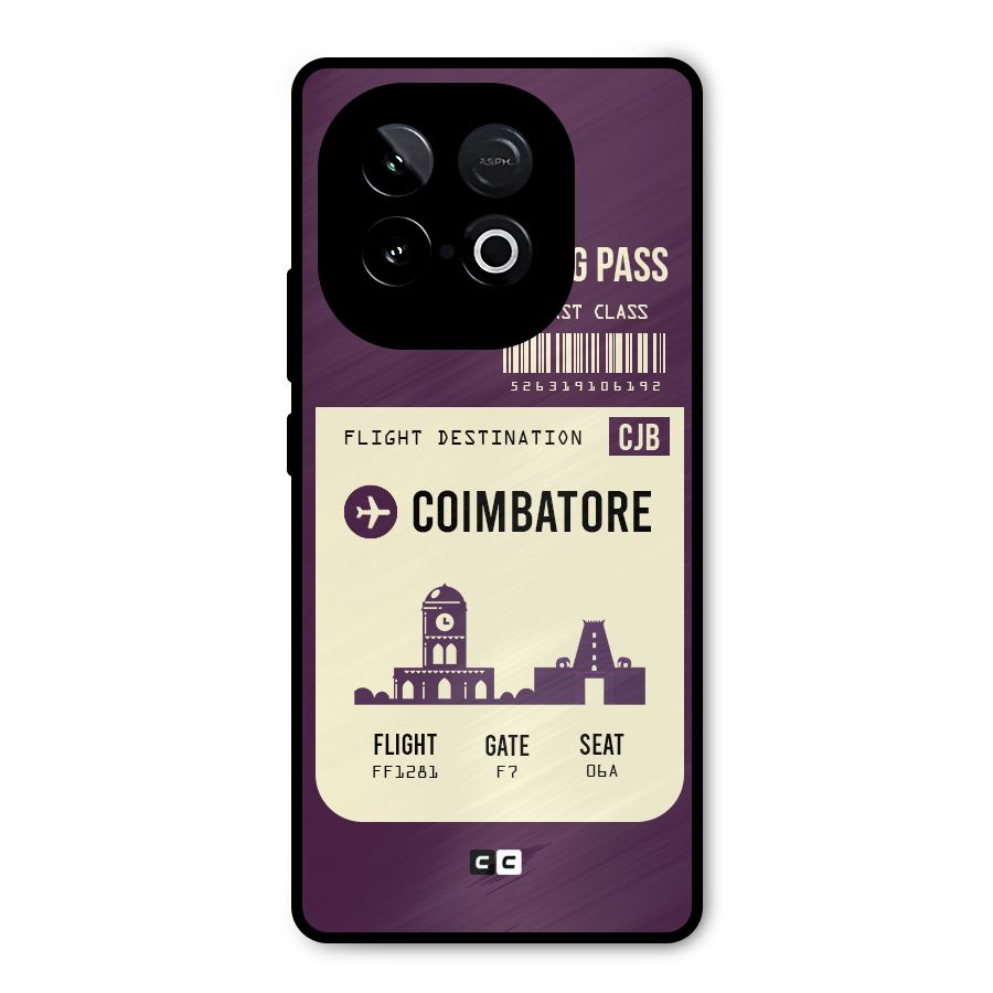 Coimbatore Boarding Pass Metal Back Case for iQOO Neo 10