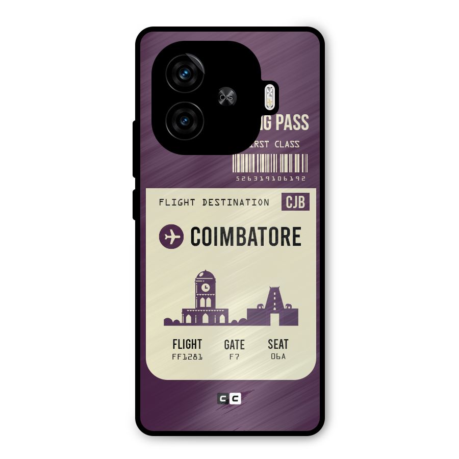 Coimbatore Boarding Pass Metal Back Case for iQOO Neo 10R